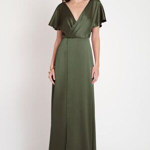 Jenny Yoo Raya Bridesmaid Dress (Olive Green) - Size 0